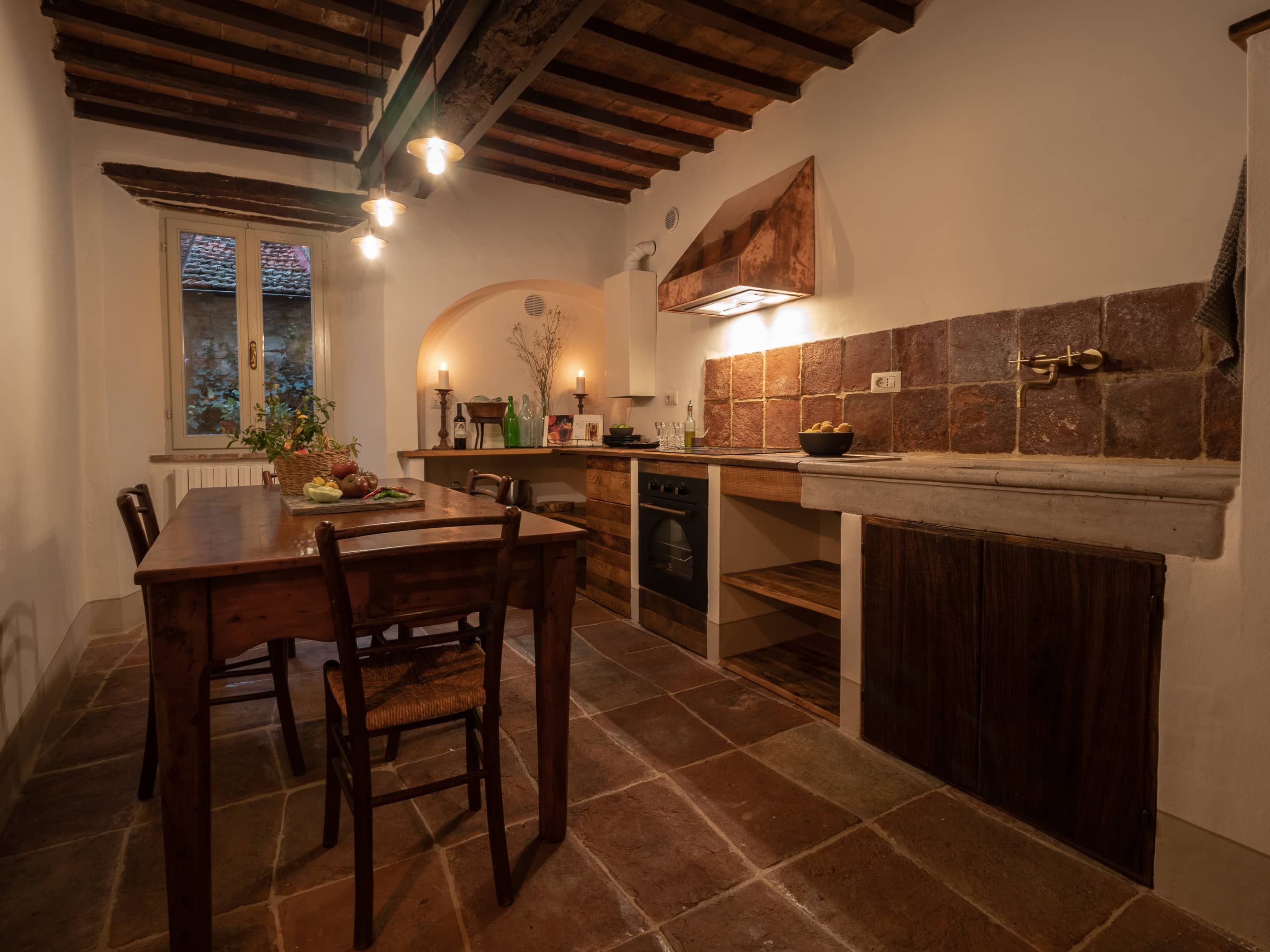 Borgo di Sotto Toscana Montefollonico Italy Accommodation Vintage Kitchen