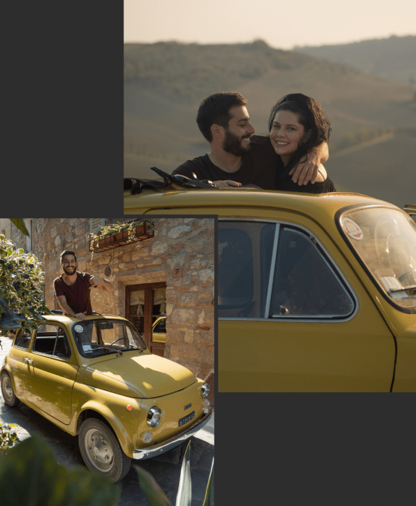 Borgo di Sotto Montefollonico Tuscany Vintage Cinquecento Hosts