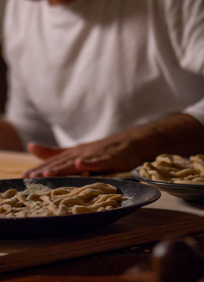 Borgo di Sotto Toscana Cooking Tuscan Pici Pasta Dish