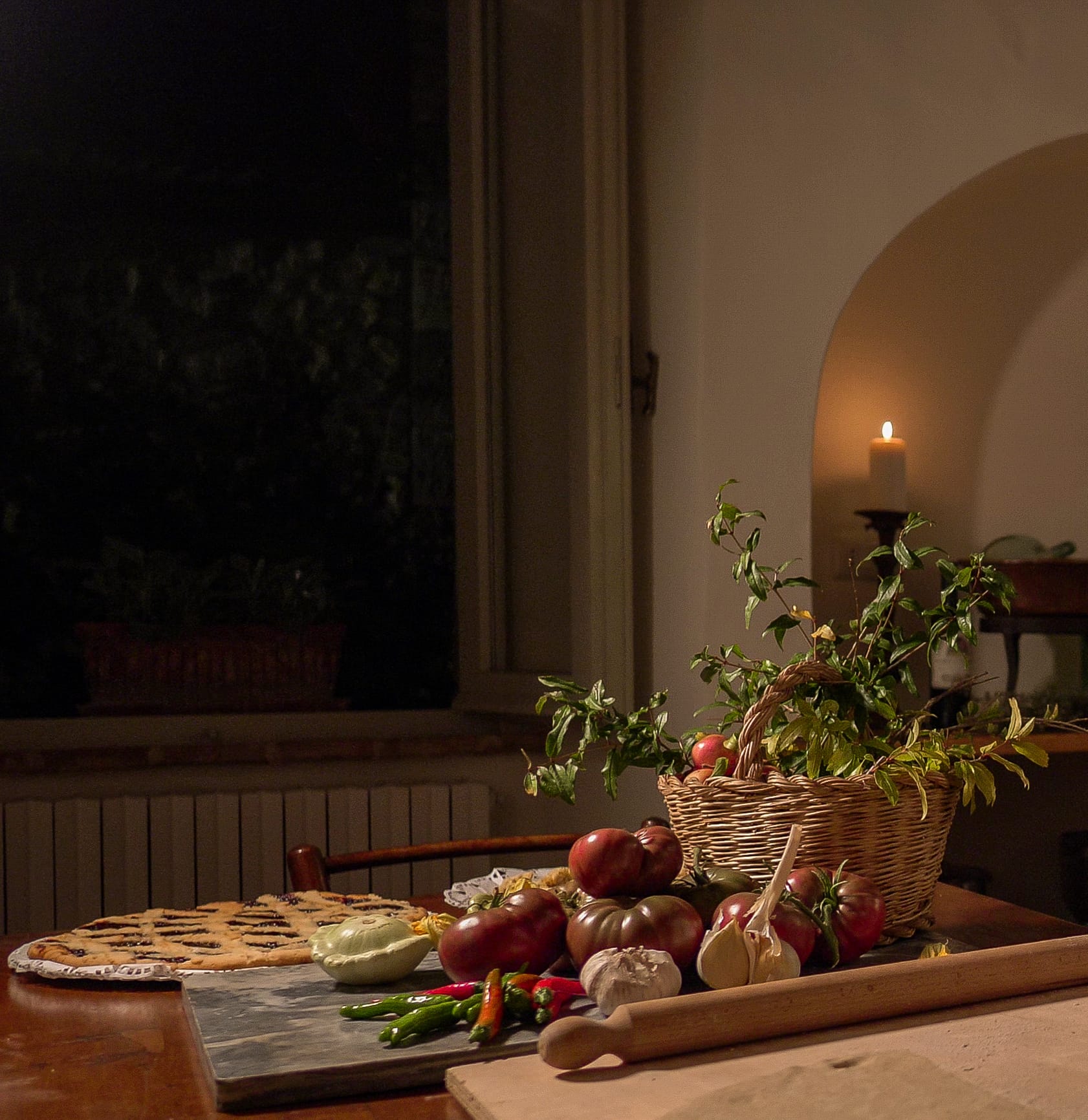 Borgo di Sotto Toscana Montefollonico Kitchen Table Garden