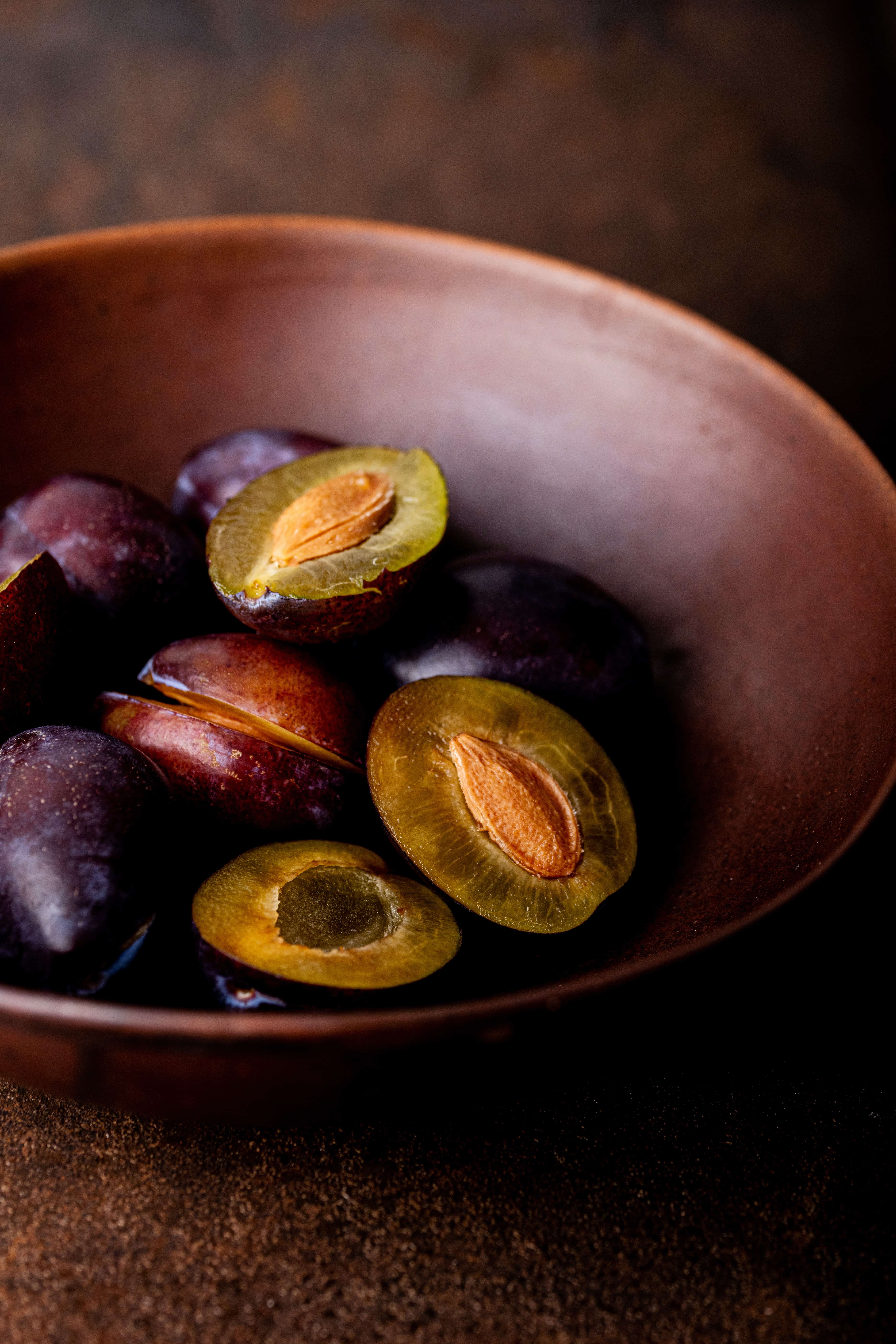 Fresh Organic Plums Tuscany Italy