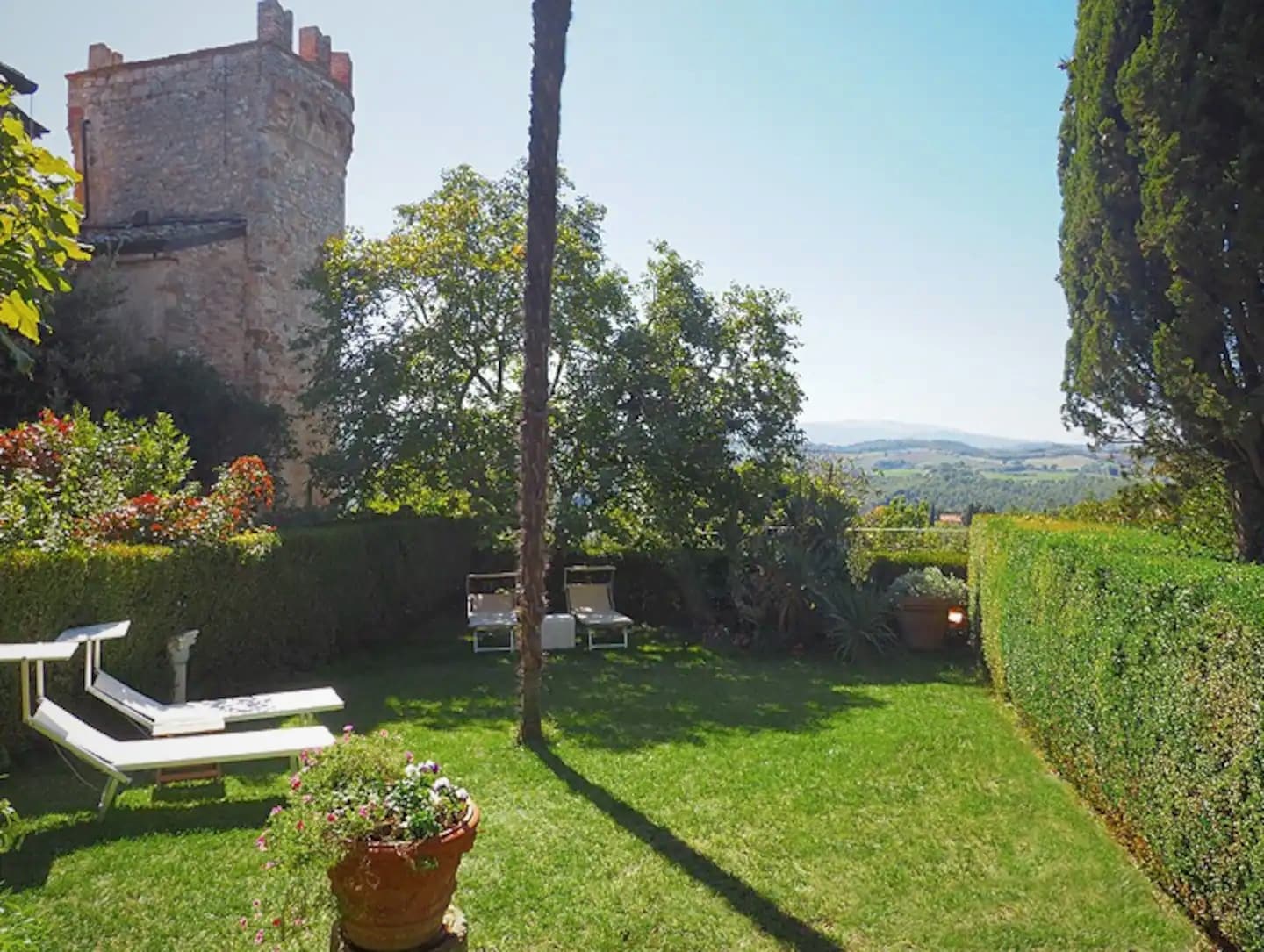 Tuscany Castle Garden Tower