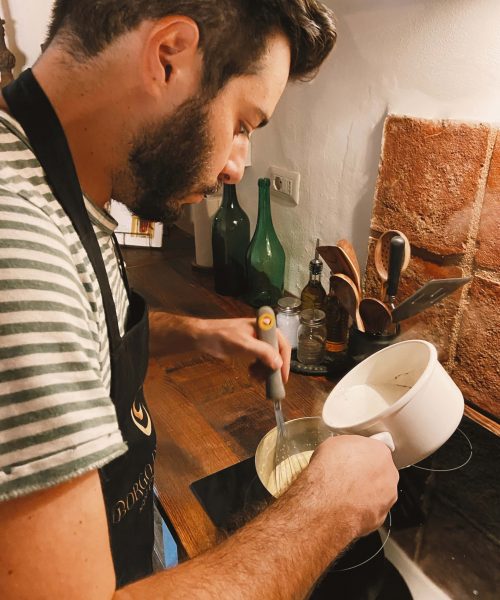 Nicco Cooking in Tuscany Crema for Zuppa Inglese